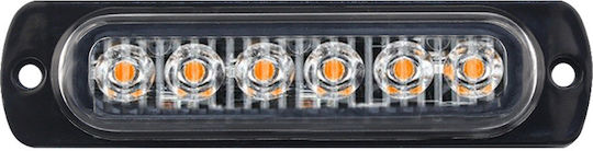 White Marker Light 6 Led Fr0172b 12-24v 92mm