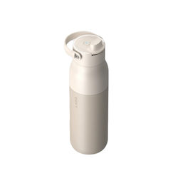 LARQ PureVis 2 Thermos Bottle Stainless Steel BPA Free 1lt Mojave Dune with Mouthpiece Loop Straw and Handle