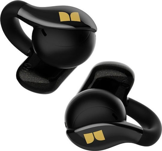 Monster AC225 Open Ear Bluetooth Handsfree Ακουστικά με Αντοχή στον Ιδρώτα και Θήκη Φόρτισης Μαύρα