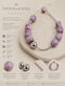 Kalliopi Silver Begleri Handcrafted from Stainless Steel with Fluorite Lavender Stone 12mm Length 25cm