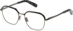 Philipp Plein Men's Metal Prescription Eyeglass Frame Grey