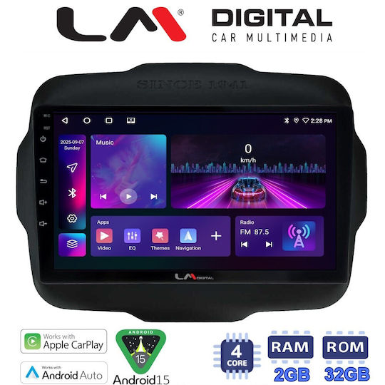 LM Digital Car Audio System for Jeep Cherokee / Grand Cherokee 2014 Bluetooth USB WiFi GPS Apple CarPlay Android Auto