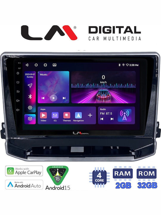 LM Digital Car Audio System for Jeep Compass 2023 Bluetooth USB Wi-Fi GPS Apple CarPlay Android Auto
