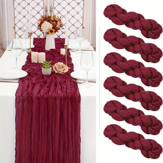 Round Tablecloth Red Wine Color Diameter 90cm