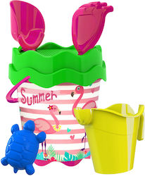 Flamingo Beach Bucket Set 6 Pieces Martin Toys Flamingo Beach Bucket Set 6 Pieces Martin Toys
