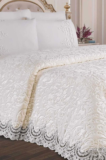 SteweHome Σετ Υπέρδιπλη 230x250εκ. Λευκό SteweHome Σετ Υπέρδιπλη 230x250εκ. Λευκό