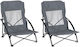 Relaxdays Scaun De Plajă Negru 65x50x54cm Set 2 Bucăți