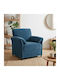 Sessel Aus Samt Blau 88x83x95cm