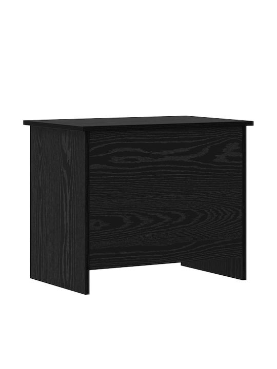 vidaXL Декоративен Куфар Дървен Черен 60x40x50см