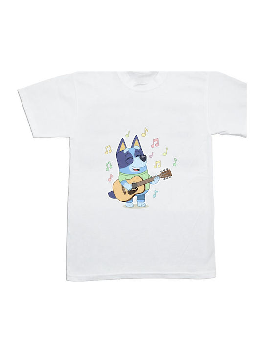 Kinderoberteile T-Shirt Weiß Bluey Bluey