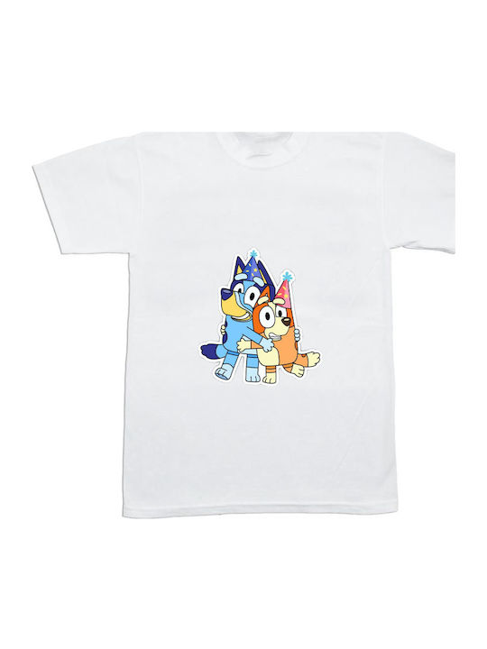 Kinderoberteile T-Shirt Weiß Bluey Bluey
