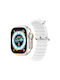 Orso Deluxe Sport Silicone White Strap Apple Watch 38 40 41 42mm Series 10 2024