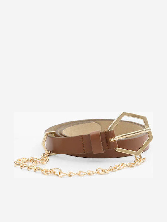 Leather Twist Δερμάτινη Γυναικεία Ζώνη Αλυσίδα ...