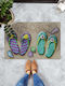 SteweHome Non-Slip Orange Doormat 70x45cm