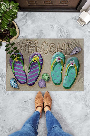 SteweHome Non-Slip Orange Doormat 70x45cm
