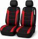 Carro 395385 Autositzbezüge Daihatsu Cuore Sirion Terios Trevis Yrv Baumwollmaterial Lederimitat Deckelsatz Vorne 4 Stück Schwarz Rot