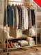 SteweHome Floor Garment Rack Metal Gold 98x145cm