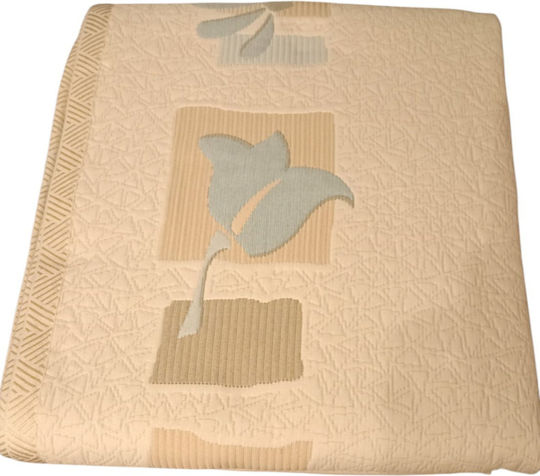 Manterol Casa Κουβερλί Υπέρδιπλο Μπεζ 235x270cm
