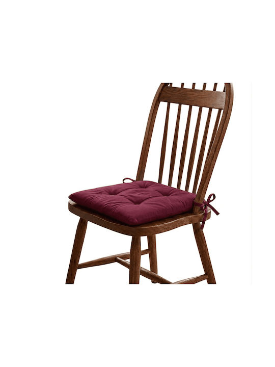 Garden Chair Cushion Burgundy 40x40cm