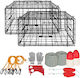 Vevor Crab Trap 2 Pcs 62 X 62 X 30 Cm Heavy Duty Dungeness Black Wire Mesh PVC Measuring Tape Red White Buoy Rope 100 Ft Gloves Ybxjbxfx2j00w3s8t001v0