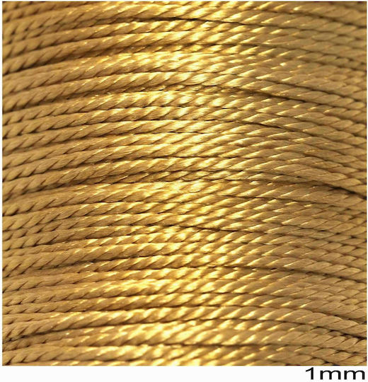 Synthetic Twisted Laces 1mm 227100531 Gold 10 Meters