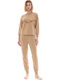 Pink Label Set De Pijamale Dama De Iarnă Din Catifea Skin
