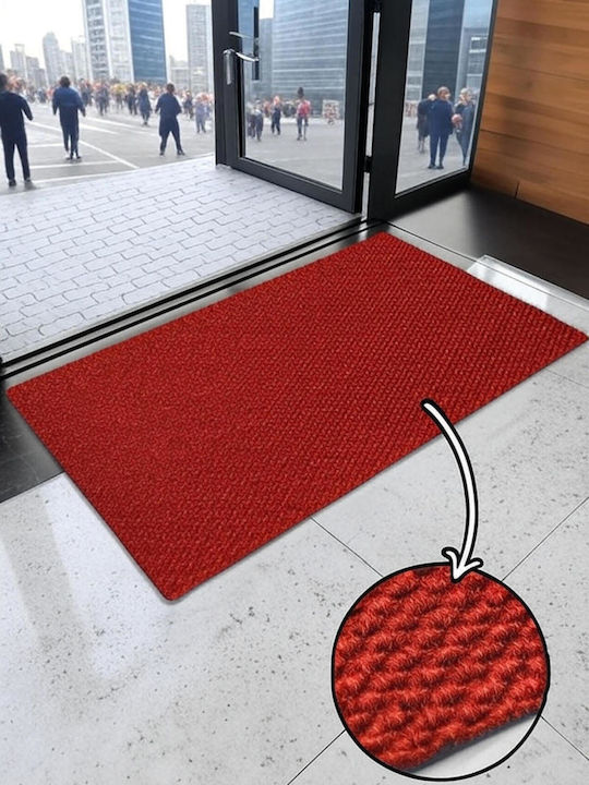 SteweHome Non-Slip Red Doormat 120x100cm