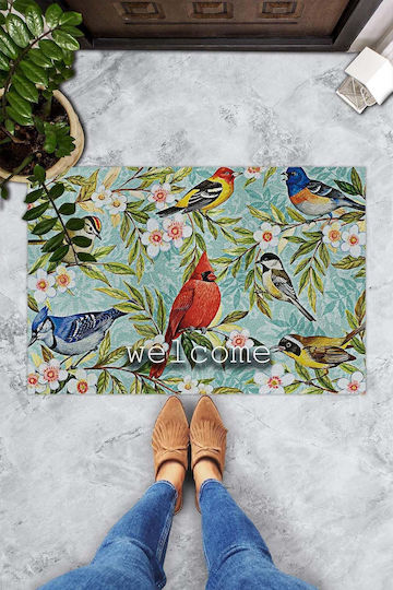 SteweHome Non-Slip Orange Doormat 70x45cm