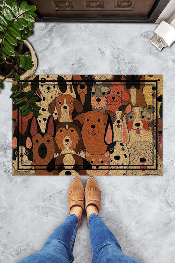 SteweHome Orange Doormat 45x70cm STE-029219-P29219 Orange