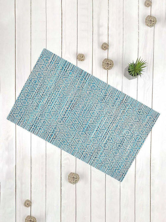 SteweHome Non-Slip Blue Doormat 70x45cm