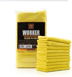 Work Stuff Worker Микрофибърни Кърпи За Полиране 320gsm Жълти 40x40cm 10 Броя