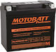 Baterie Motobatt Mlx20uhd-hp 12v 12ah 20hr 720a Amperi De Pornire La Rece (CCA)