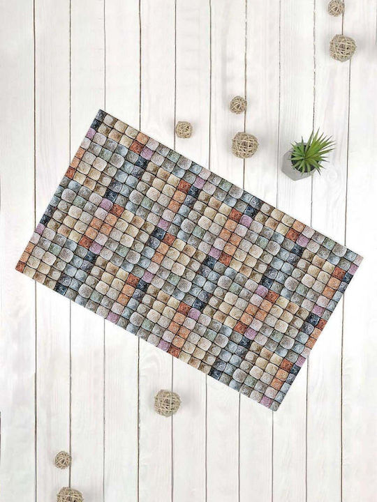 SteweHome Non-Slip Blue Doormat