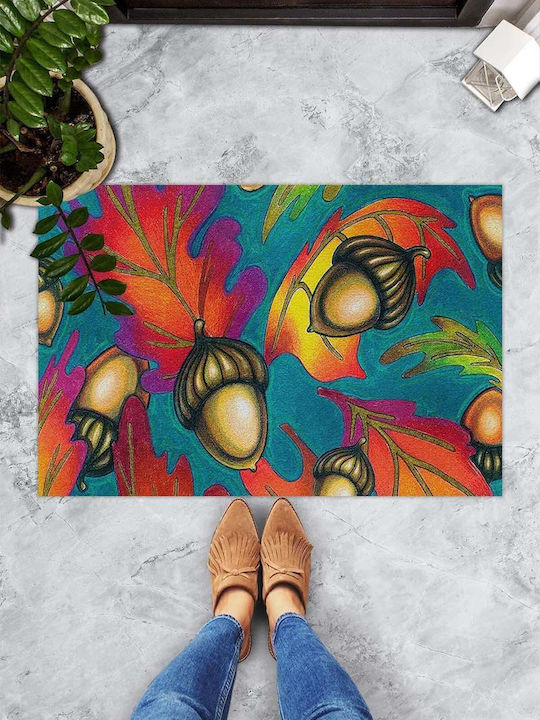 SteweHome Non-Slip Orange Doormat