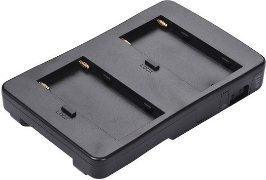 Ishoot F2-bp Adaptor De La Np-f La V-mount 2 Sloturi Np-f550 Np-f750 Np-f970