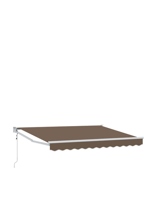 vidaXL Τέντα Βεράντας Καφέ 3.5x2.5m