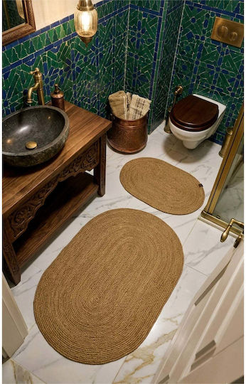 SteweHome Rectangular Summer Jute Beige Rug 70x120cm