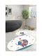 SteweHome Правоъгълен Бял Килим 30x40см