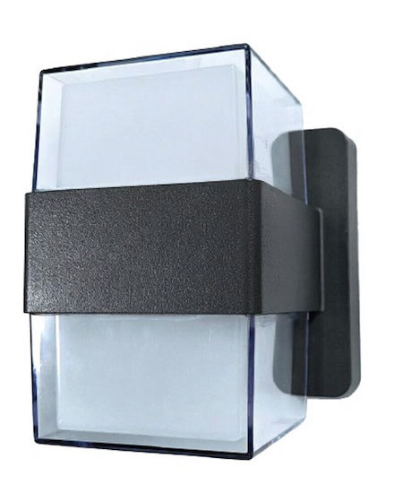 Inlight Wall-Mounted Outdoor LED Lighting 8W with Adjustable White Light Double Beam 12x11.6x14cm