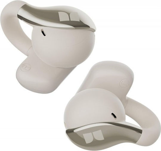Monster AC225 Open Ear Bluetooth Handsfree Ακουστικά με Αντοχή στον Ιδρώτα και Θήκη Φόρτισης Λευκά