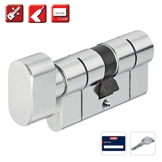 Abus Security Lock Cylinder 60mm (30-30) With Knob