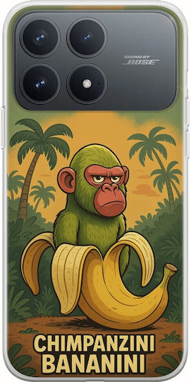 Brainrot Chimpanzini Bananini Xiaomi Poco F8 Pro 5g Flexible TPU Transparent Silicone Case