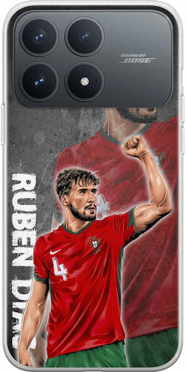 Калъф Euro 2024 Ruben Dias Xiaomi Poco F8 Pro 5g Гъвкав TPU Прозрачен Силикон