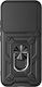 Avizar Case Realme 16 Pro Plus Ring Stand Sliding Camera Cover Black