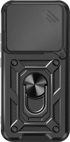 Avizar Handyhülle Xiaomi 17 Ring Stand Schiebe Kameraabdeckung Schwarz