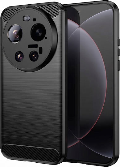 Avizar Case Xiaomi 17 Ultra In Silicone Carbon Effect Brushed Texture Black