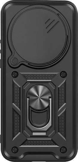 Avizar Husa Xiaomi 17 Ultra Inel Stand Capac Glisant Cameră Negru