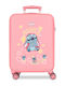 Disney Stitch Kids Cabin Hard Pink Suitcase 55cm Height