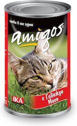 Amigos Говеждо Мокра Храна За Котки Възрастни Котки Говеждо Може Да Възрастни Котки 415 Г