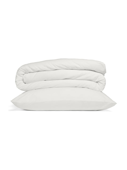 Set Huse Pentru Pilote 135x200cm Simplă Cu Față De Pernă Albă